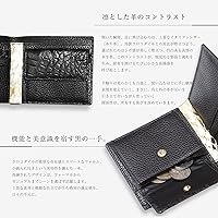 クロコダイルレザー折りたたみ財布　ブラック Amazon | [CLW クロコダイルレザーワークス] クロコダイル二